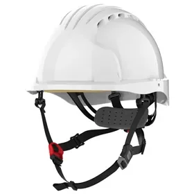 JSP EVO5 Dual-Position Industrial Climbing Helmet with Dial Adjustment - White JSP EVO5 Industriële Klimhelm met Dubbele Standen en Draaiknop - Wit