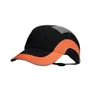 JSP HardCap A1+ Veiligheidspet Zwart / HV-Oranje - Klep 5 cm & Reflecterend