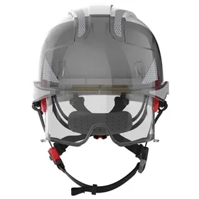 JSP VISTAlens Veiligheidshelm Wit-Smoke - Met Geïntegreerde Bril & Draaiknop