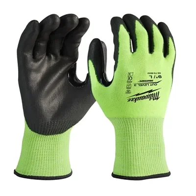 Milwaukee 8131 Hi-Vis Snijvaste Werkhandschoenen Cut 3 - Reflecterend, Dun & Touchscreen Compatibel - Maat 9