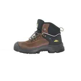 PERF Builder 307 High Safety Shoe S3 Brown - Water-Resistant & Steel Toe - Size 38 PERF Builder 307 Veiligheidsschoen S3 Hoog Bruin - Waterafstotend & Stalen Neus - Maat 38