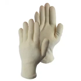 PS Interlock Cotton Work Gloves - Ecru 210g - Men's Size PS Interlock Katoenen Werkhandschoenen - Ecru 210g - Herenmaat