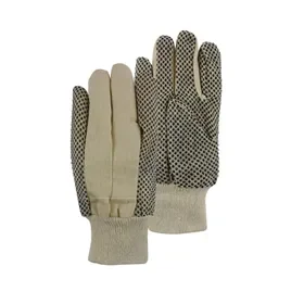 PS Katoenen Werkhandschoen Polka Dot – Zwarte Gripnoppen & Tricot Manchet PS Katoenen Werkhandschoen Polka Dot – Zwarte Gripnoppen & Tricot Manchet