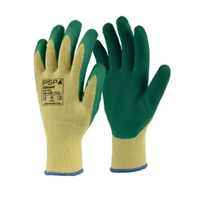 PSP 10-140 All-Purpose Work Gloves Latex Green/Yellow - Rough Grip & Durable, Size 8 PSP 10-140 Werkhandschoen Latex Allround Groen/Geel – Ruwe Grip & Slijtvast, Maat 8