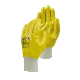 PSP 10-202 NBR Lite Yellow Work Gloves – Closed Back & Oil Grip, Size 9 PSP 10-202 Werkhandschoen NBR Lite Geel – Gesloten Rug & Oliegrip, Maat 9