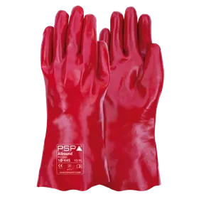 PSP 10-445 Oil-Resistant Work Gloves PVC 45 cm Red - Size 10 PSP 10-445 Oliebestendige Werkhandschoen PVC 45 cm Rood - Maat 10