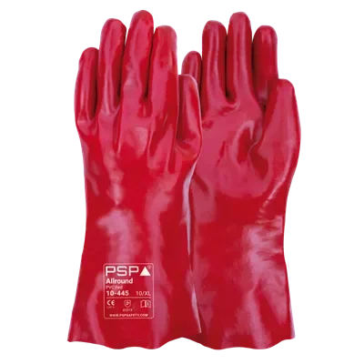 PSP 10-445 Oliebestendige Werkhandschoen PVC 45 cm Rood - Maat 10