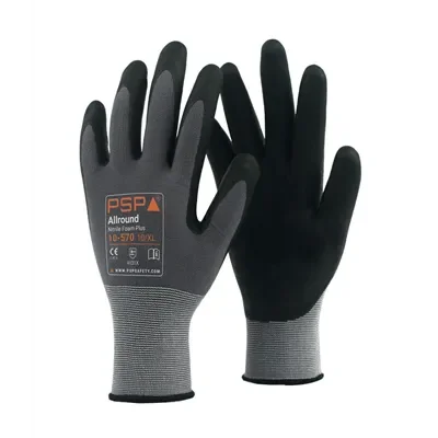 PSP 10-570 Werkhandschoen Nitril Foam Zwart – Oliegrip & Ademend Comfort, Maat 5