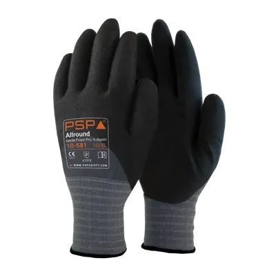 PSP 10-581 Werkhandschoen Nitril Pro Grijs/Zwart – 3/4 Gecoat & Foodkeur, Maat 9