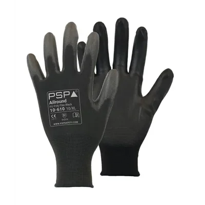 PSP 10-610 Allround PU Werkhandschoen Zwart Poly - Maat 9