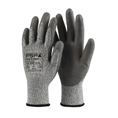 PSP 15-600 Snijvaste Werkhandschoenen Cut 5 Grijs - PU Coating, Grip & Vingergevoelig - Maat 11