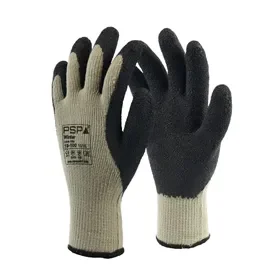 PSP 18-100 Winter Gloves Latex Black/Grey - Warm Grip & EN511, Size 8 PSP 18-100 Winterhandschoen Latex Zwart/Grijs – Warme Grip & EN511, Maat 8