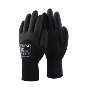 PSP 18-800 Winter Gloves Dry Grip Black - Water-Resistant & Lined, Size 8 PSP 18-800 Winterhandschoenen Dry Grip Zwart - Waterafstotend & Gevoerd, Maat 8
