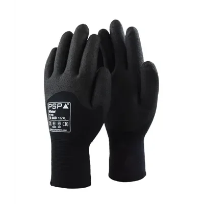 PSP 18-800 Winterhandschoenen Dry Grip Zwart - Waterafstotend & Gevoerd, Maat 9