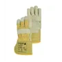 PSP 33-155 Canadian Werkhandschoen Rundleer Gevoerd Geel/Beige – Flanelvoering & Palmversterking, Maat 10