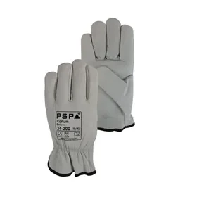 PSP 34-200 Driver Werkhandschoen Corium Runderleer Beige – Soepel & Ongevoerd, Maat 8