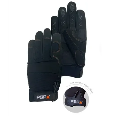 PSP 39-510 Mechanic Grip Pro Werkhandschoen Zwart – Antislip & Verstevigd Comfort, Maat 9