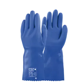 PSP 40-436 Chemical Gloves PVC Blue - Triple Dipped & Oil Resistant, 36cm, Size 11 PSP 40-436 Chemische Handschoenen PVC Blauw - Triple Dipped & Oliebestendig, 36cm, Maat 11