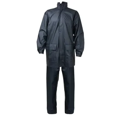 PSP 60-103 Regenpak Oslo Navy - Waterdicht, Met Capuchon & Gelaste Naden - Maat L
