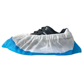 PSP Antislip Overschoenen PP/CPE Blauw-Wit - 120my 42×16cm - 50 Stuks PSP Antislip Overschoenen PP/CPE Blauw-Wit - 120my 42×16cm - 50 Stuks