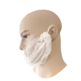 PSP Beard Mask PP White – Food Approved & Latex-Free – 100 Pieces PSP Baardmasker PP Wit – Food Approved & Latexvrij – 100 Stuks