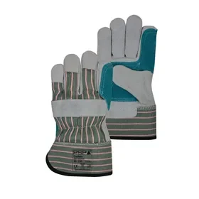 PSP Canadian Work Gloves in Green Split Leather with Pistol Reinforcement - Size 10 PSP Canadian Werkhandschoen Splitleer met Pistoolversterking Groen - Maat 10