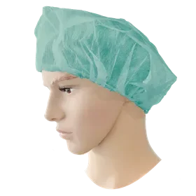 PSP Hair Nets Beret Style PP Green 53cm - 100 Pieces PSP Haarnetjes Baret PP Groen 53cm - 100 Stuks