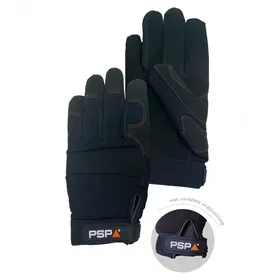 PSP Mechanic Pro Work Gloves Black - Durable & With Velcro Closure, Size 10 PSP Mechanic Pro Werkhandschoen Zwart – Slijtvast & Met Klittenbandsluiting, Maat 10