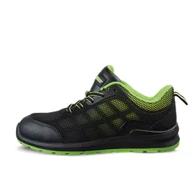Safeet Askim Safety Sneaker S1P Low Black/Lime - Steel Toe & Dual PU Sole - Size 43 Safeet Askim Veiligheidssneaker S1P Laag Zwart/Lime - Stalen Neus & Dubbele PU Zool - Maat 43