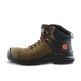 Safeet Builder 307 High-Top Safety Shoe S3 Brown - Anti-Slip & Shock Absorbing - Size 39 Safeet Builder 307 Veiligheidsschoen S3 Hoog Bruin - Antislip & Shock Absorberend - Maat 39
