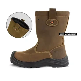 Safeet Siena S3 Lined Safety Boots Brown with Waterproof Membrane - Size 44 Safeet Siena S3 Gevoerde Veiligheidslaars Bruin met Waterdicht Membraan - Maat 44