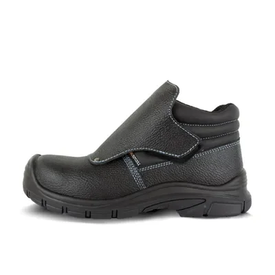 Safeet Welder Veiligheidsschoen S3 Hoog Zwart - Hittebestendig & Velcro Sluiting - Maat 42