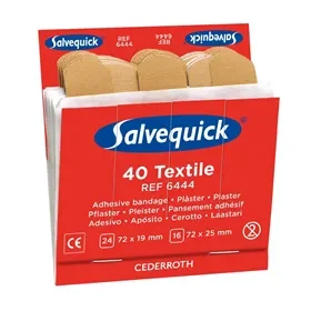 Salvequick Navulling 6444 Textielpleisters – 6×40 Stuks, Voor Pleisterdispenser (Twee Formaten) Salvequick Navulling 6444 Textielpleisters – 6×40 Stuks, Voor Pleisterdispenser (Twee Formaten)
