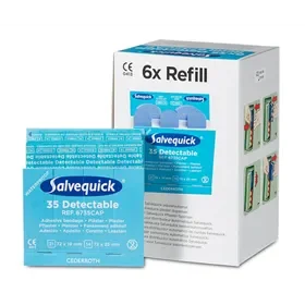 Salvequick Navulling 6735 Detecteerbare Pleisters – 35 Stuks, HACCP Geschikt voor Voedingsindustrie Salvequick Navulling 6735 Detecteerbare Pleisters – 35 Stuks, HACCP Geschikt voor Voedingsindustrie