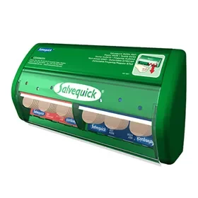 Salvequick Pleisterdispenser – 85 Stuks (Plastic & Textiel) met Eenvoudige Éénhandige Applicatie Salvequick Pleisterdispenser – 85 Stuks (Plastic & Textiel) met Eenvoudige Éénhandige Applicatie