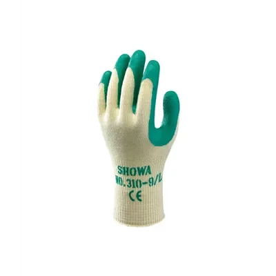 Showa 310 Werkhandschoen Latex Groen/Geel – Ruwe Grip & Ergonomisch, Maat 9-L