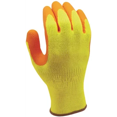 Showa 317 Werkhandscjoen Latex Hiviz Fluoriserend Geel/Oranje - Maat 10-XL