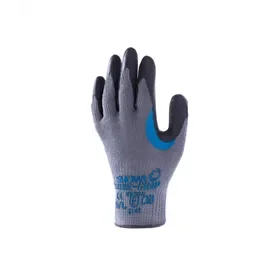 Showa 330 Work Gloves Latex CR Gray/Black - Rough Grip & Breathable, Size 10-XL Showa 330 Werkhandschoen Latex CR Grijs/Zwart – Ruwe Grip & Ademend, Maat 10-XL