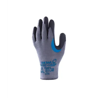 Showa 330 Werkhandschoen Latex CR Grijs/Zwart – Ruwe Grip & Ademend, Maat 10-XL