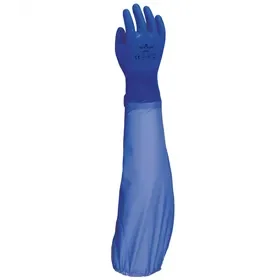 Showa 690 PVC Work Gloves Blue - Rough Coated & Lined, Size 10 (XL) Showa 690 PVC Werkhandschoenen Blauw - Ruw Gecoat & Gevoerd, Maat 10 (XL)
