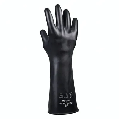 Showa 878 Chemische Handschoenen Butyl Zwart - 35cm Zuurbestendig & Ongevoerd, Maat 10 (XL)