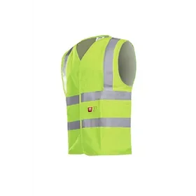 Sioen 307A Hellisan Safety Vest in Fluorescent Yellow - Flame Retardant & Antistatic, Size XL Sioen 307A Hellisan Veiligheidsvest Fluo Geel - Vlamvertragend & Antistatisch, Maat XL