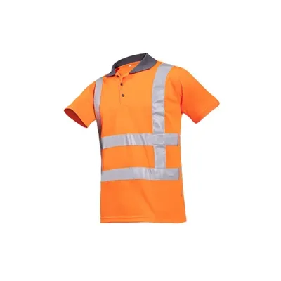 Sioen 3868 Signalisatie Polo Genari Fluo Oranje - Ademend & Comfortabel - Maat L