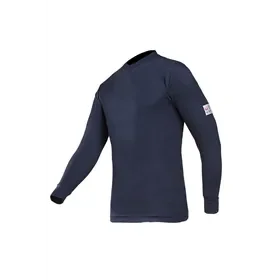 Sioen 518A Flame-Retardant Long Sleeve T-Shirt Picton in Navy Blue - Size L Sioen 518A Vlamvertragend T-shirt Lange Mouw Picton Marineblauw - Maat L