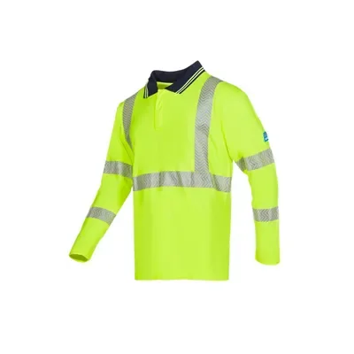 Sioen 539A Vlamvertragende Reflecterende Polo Garat Fluo Geel - Maat XL