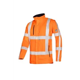 Sioen Alphen Softshelljack Fluo Oranje - Afritsbare Mouwen & Winddicht - Maat 3XL Sioen Alphen Softshelljack Fluo Oranje - Afritsbare Mouwen & Winddicht - Maat 3XL