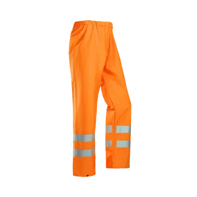 Sioen Bastogne Regenbroek 6361 Fluo Oranje - Lichtgewicht, Waterdicht & Reflecterend - Maat L