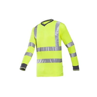 Sioen Bresso T-shirt Fluo Geel - Lange Mouw & Ademend Mesh - Maat M