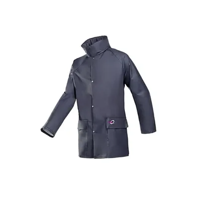 Sioen Dortmund Regenjas 4820 Marineblauw - Soepel, Waterdicht & Met Verborgen Kap - Maat 3XL