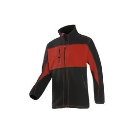 Sioen Durango Fleecejack Rood/Zwart – Windbreaker & YKK Ritsen, Maat XL